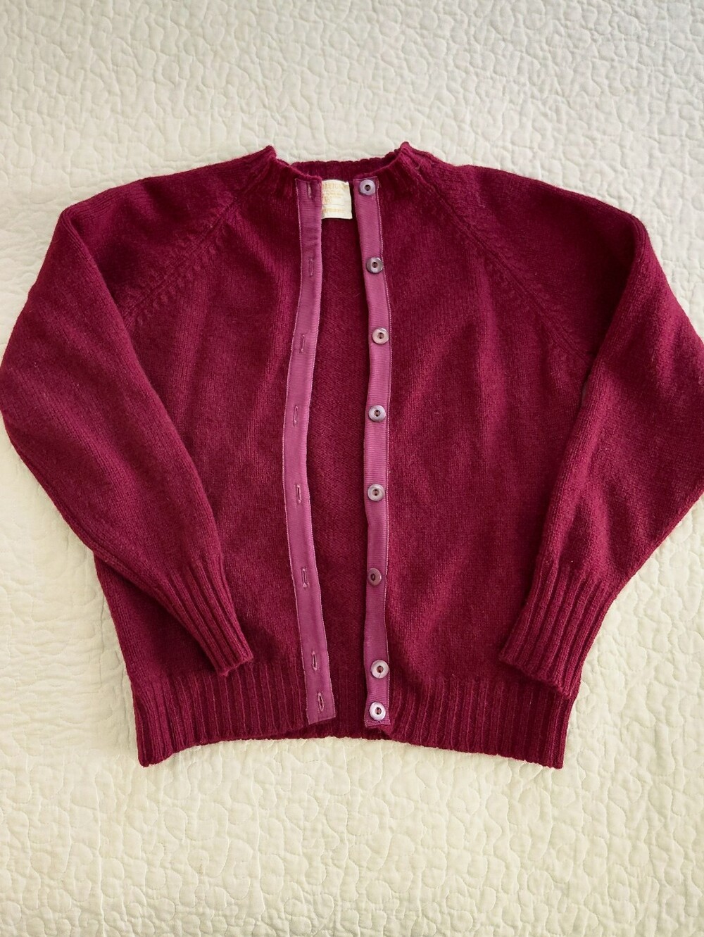 Pendleton Burgundy/Magenta Women's Cardigan Sweater
